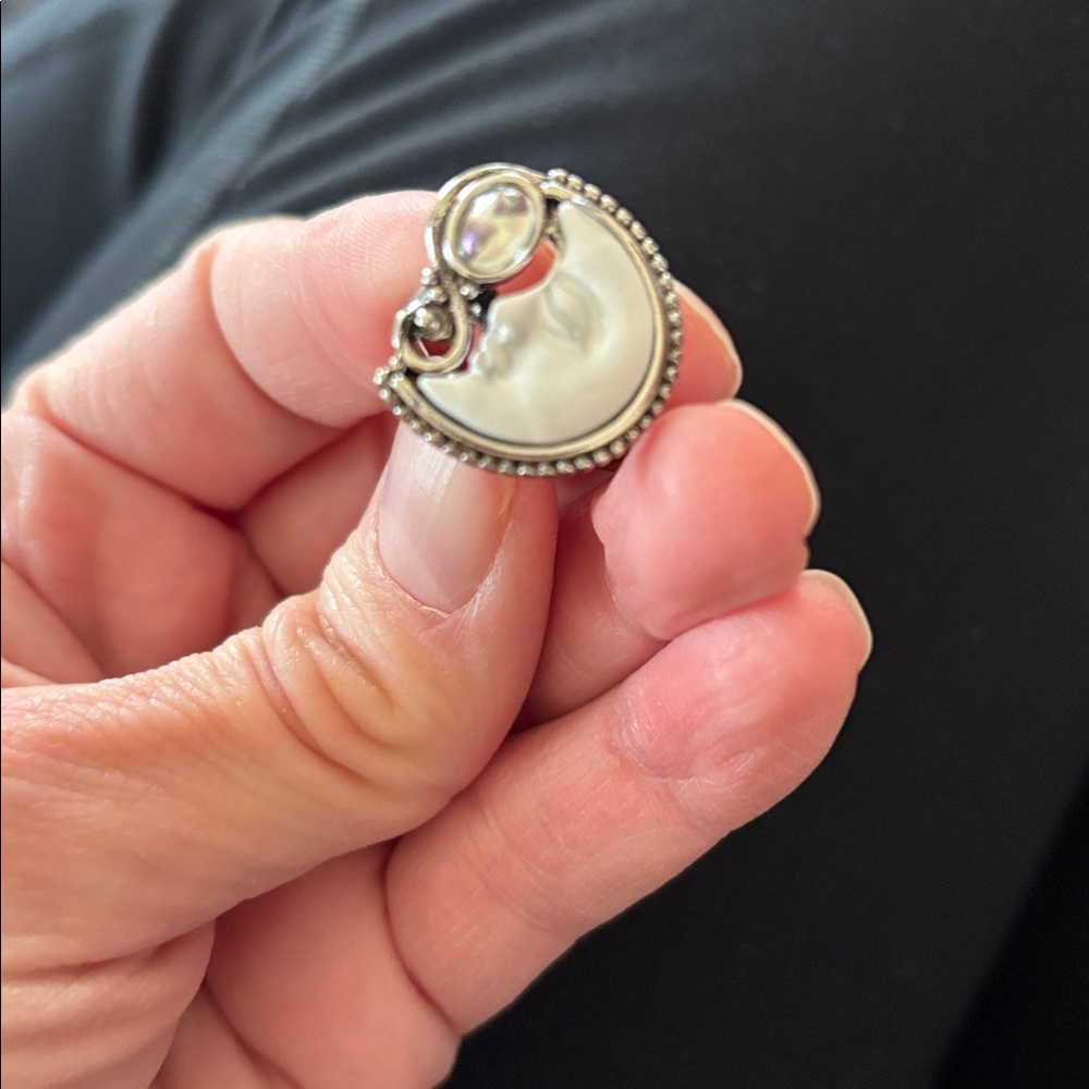Casual Elegant Silver Moonstone Ring, 🌕 Moon Gems Ring Jewelry